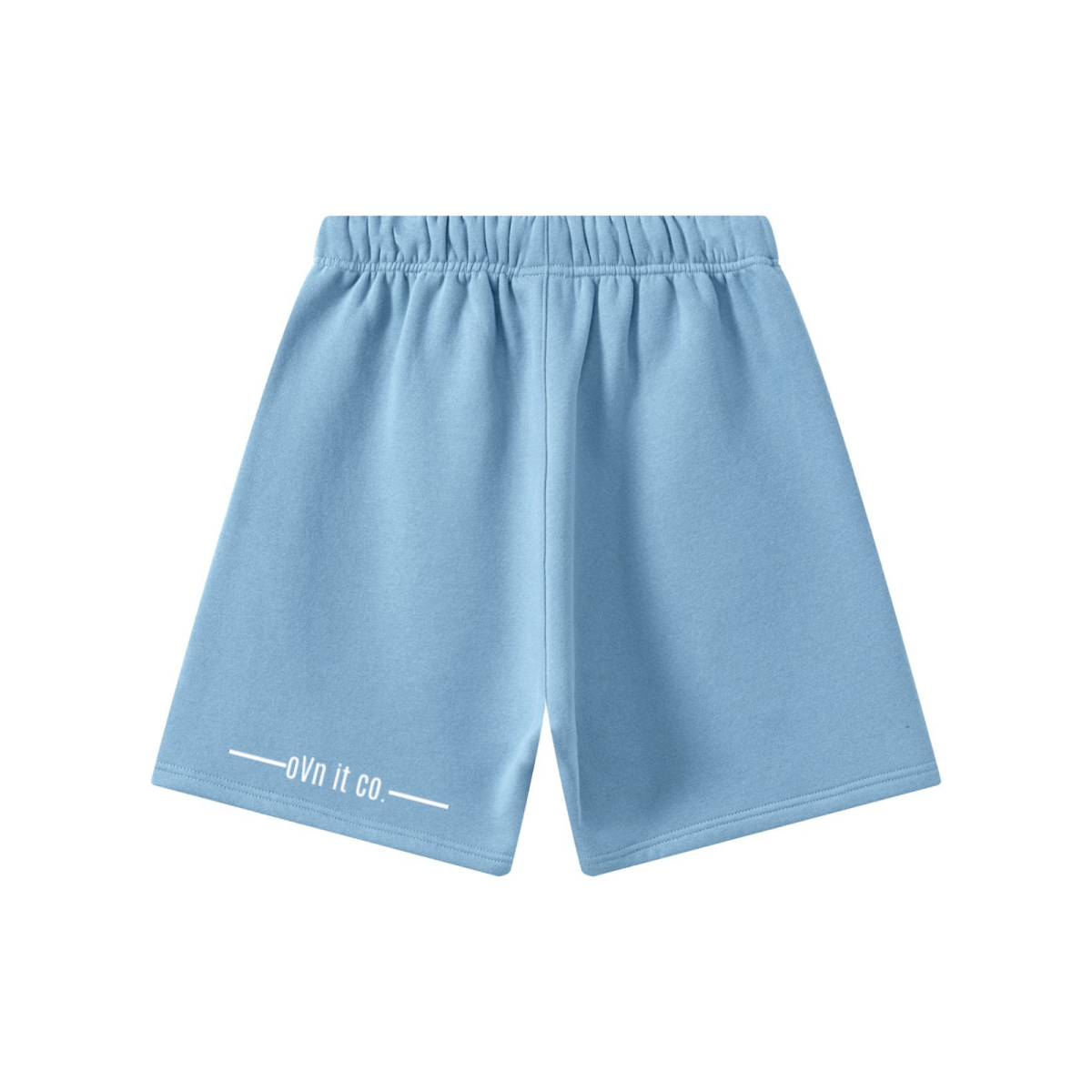 345GSM Men’s Fleece-Lined Straight-Leg Shorts Medium Blue