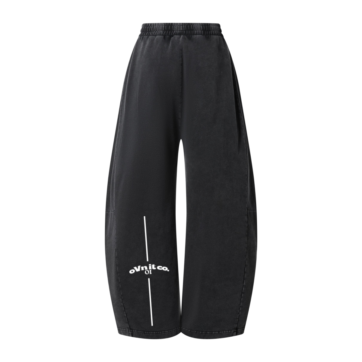 320GSM Men's Textured Denim Curved Panel Pants snow washed