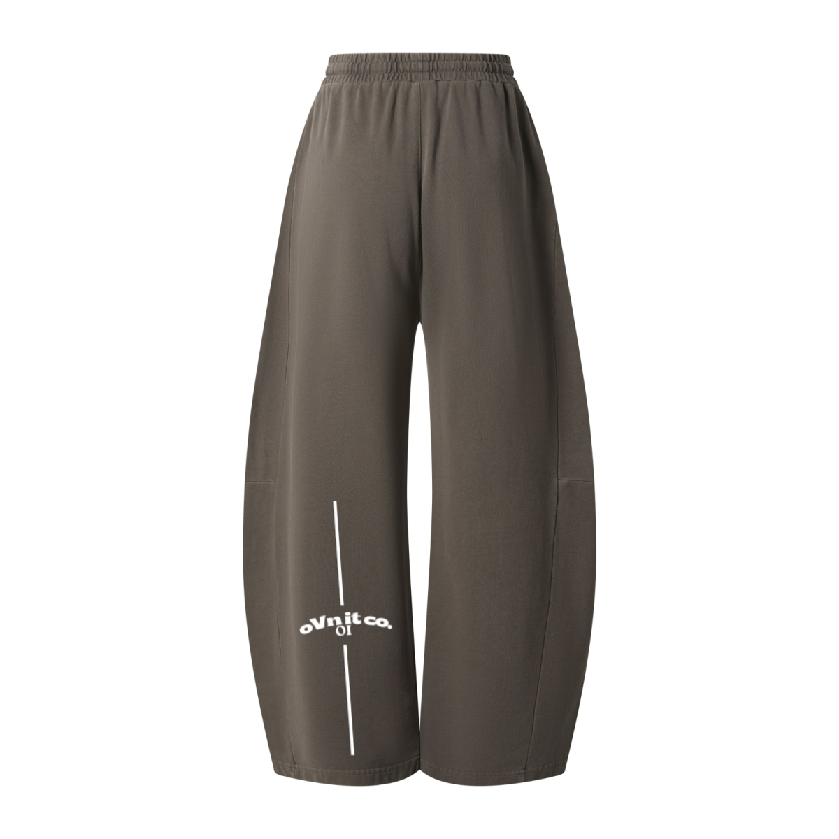 320GSM Men's Textured Denim Curved Panel Pants Coffee