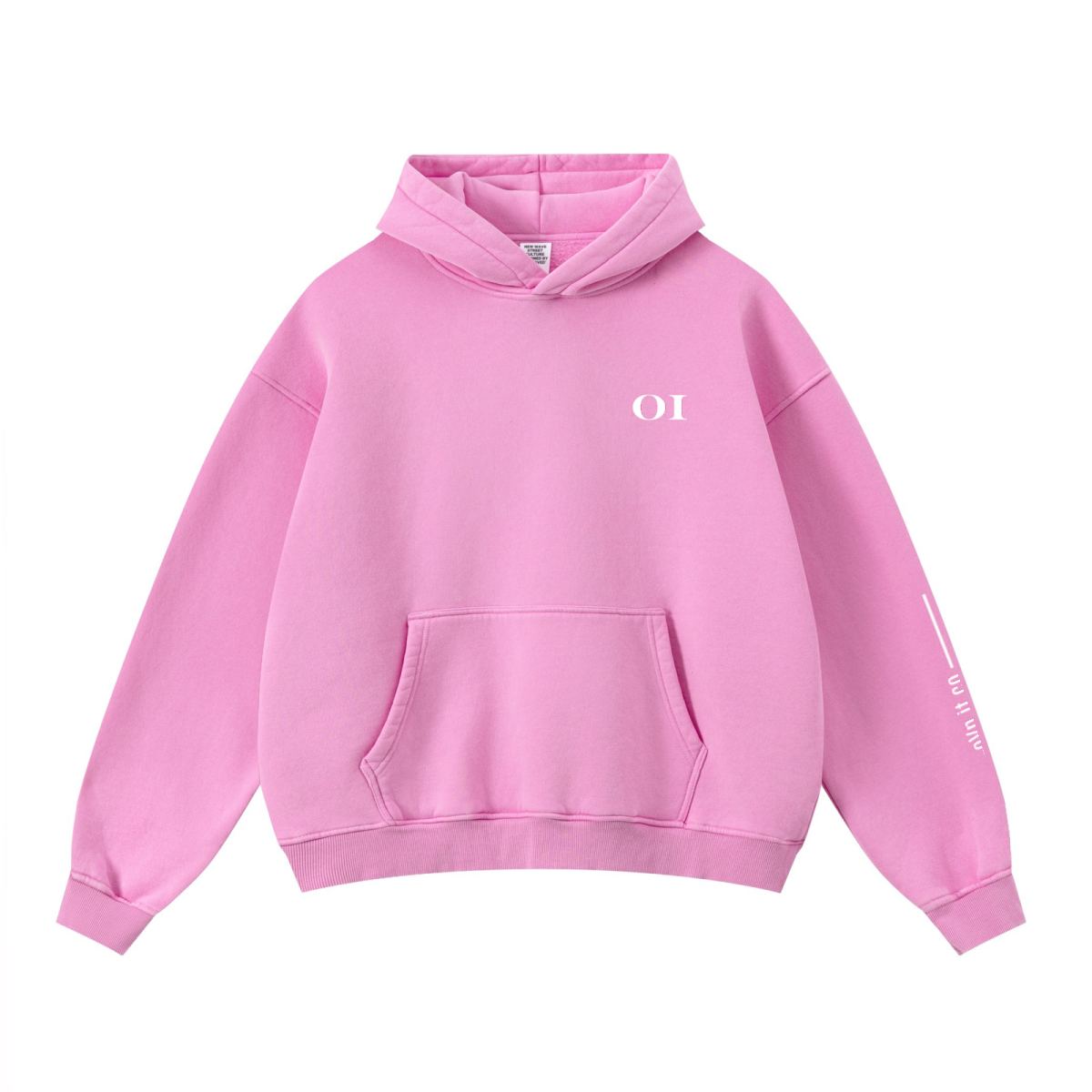 400GSM Unisex Washed Heavyweight Boxy-Fit Hoodie Vintage Peach Pink