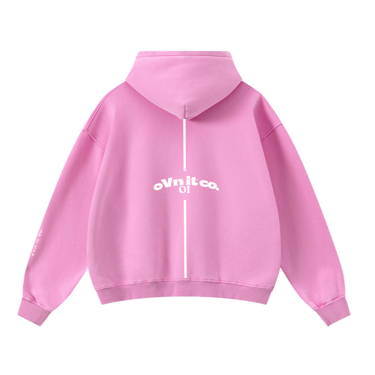 400GSM Unisex Washed Heavyweight Boxy-Fit Hoodie Vintage Peach Pink