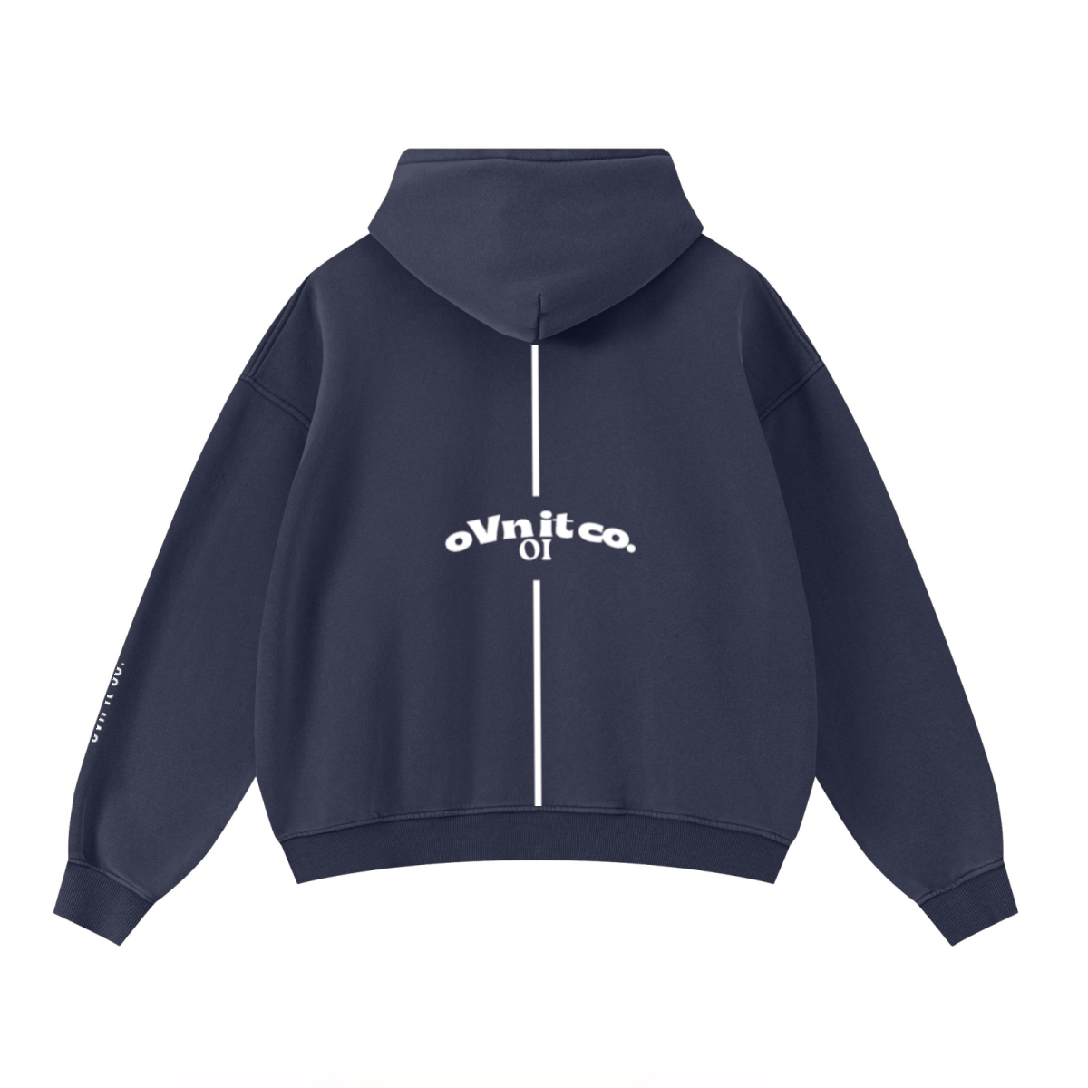 400GSM Unisex Washed Heavyweight Boxy-Fit Hoodie Vintage Royal Blue
