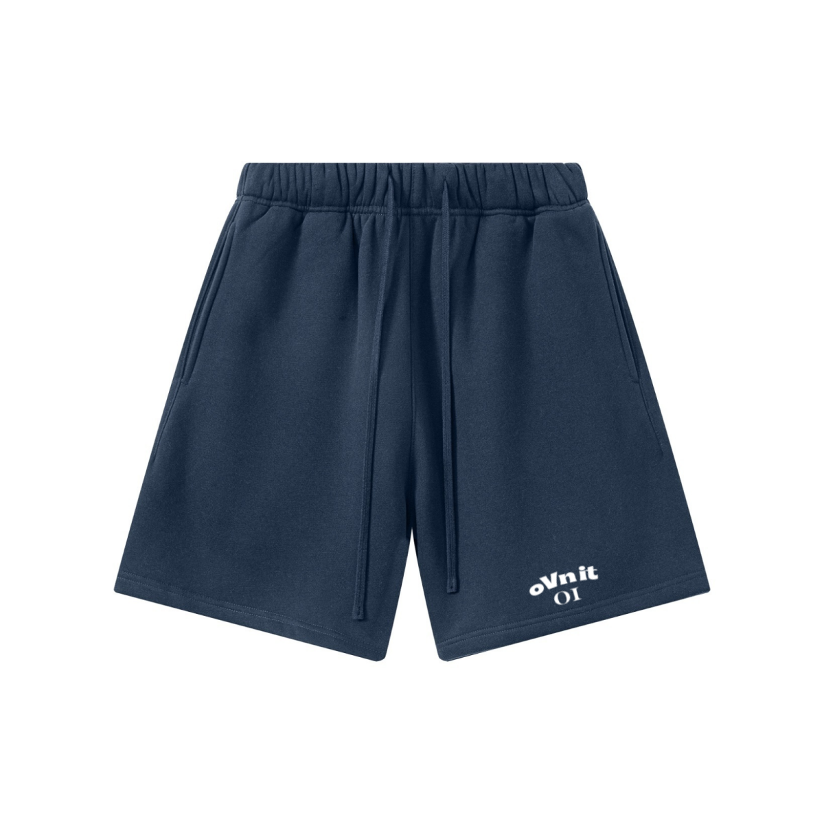 345GSM Men’s Fleece-Lined Straight-Leg Shorts Midnight Blue