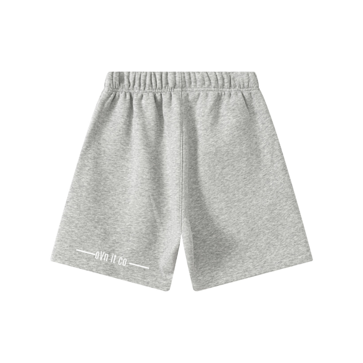 345GSM Men’s Fleece-Lined Straight-Leg Shorts Marled Grey