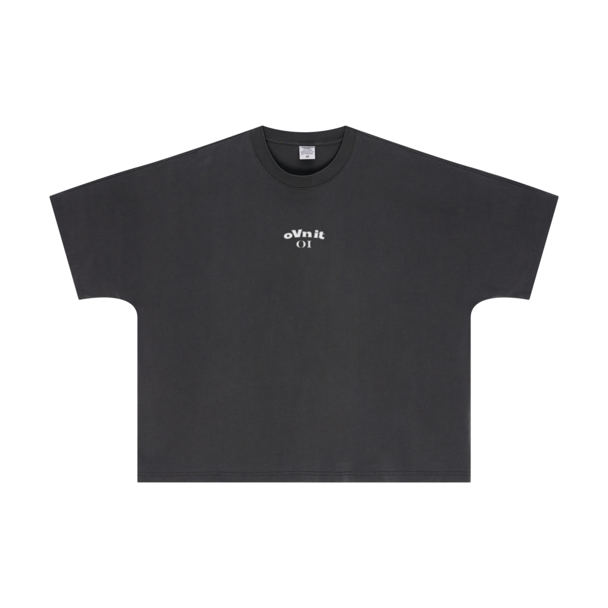 310GSM Unisex Vintage-Wash Batwing Sleeve T-shirt Dark gray